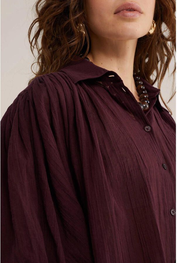 WE Fashion blouse donkerrood - Foto 2