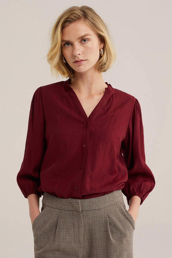 WE Fashion blouse donkerrood