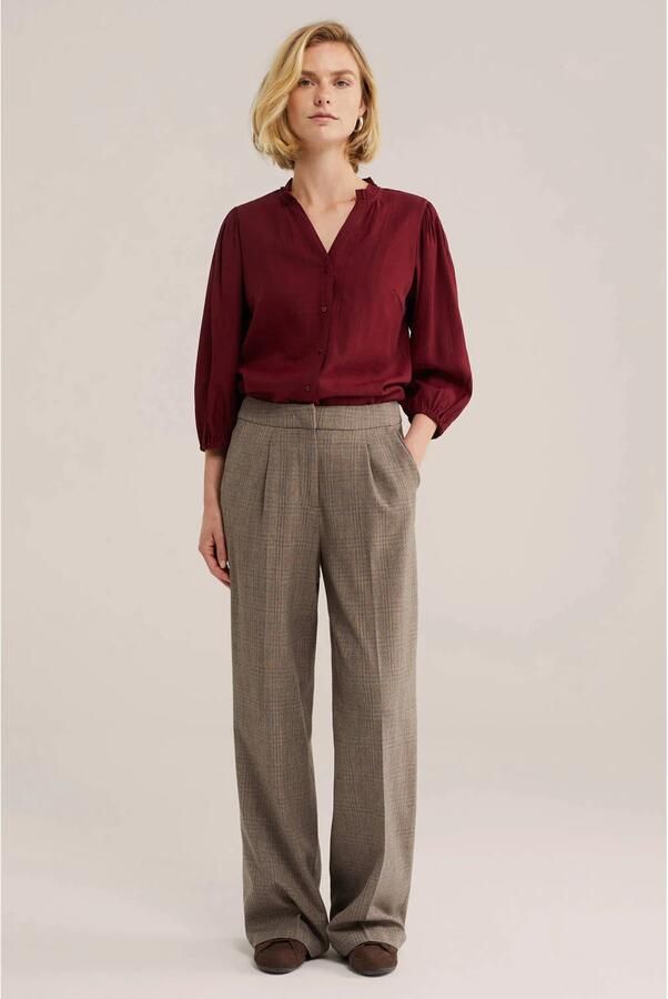 WE Fashion blouse donkerrood - Foto 2