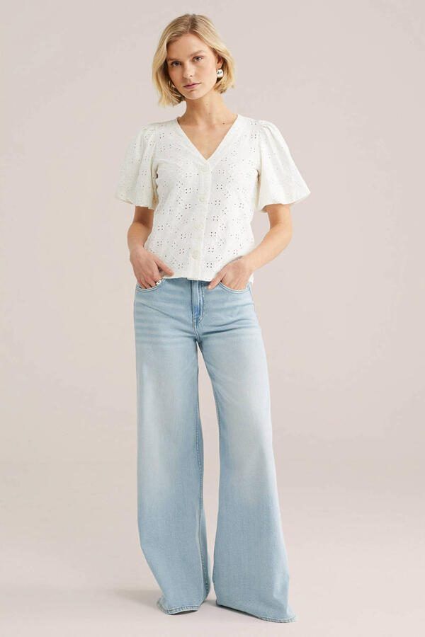WE Fashion blouse ecru broderie - Foto 3