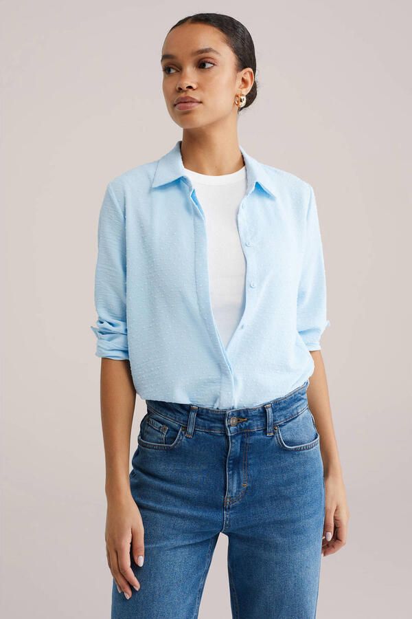 WE Fashion blouse lichtblauw