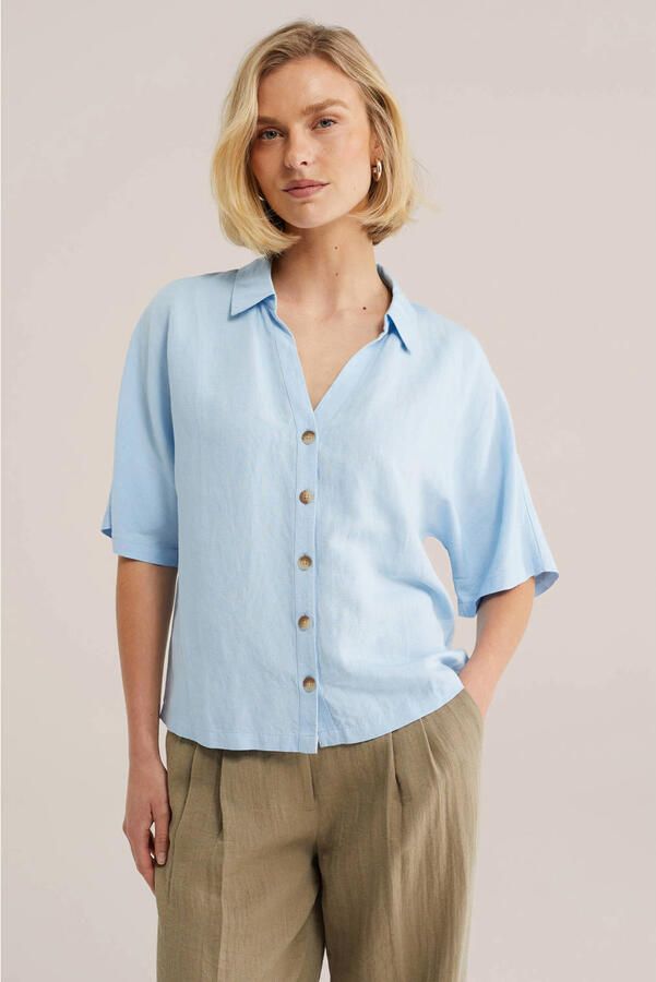 WE Fashion blouse lichtblauw