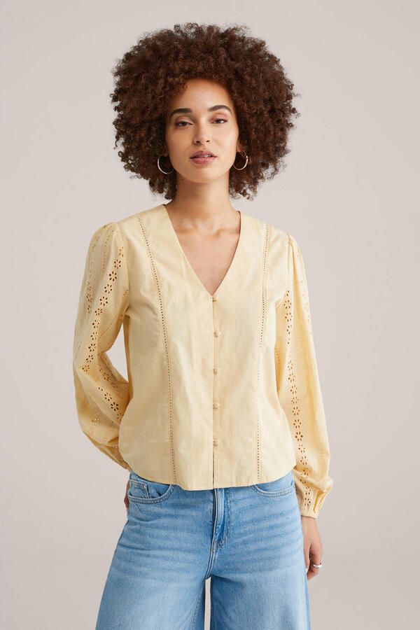 WE Fashion blouse lichtgeel
