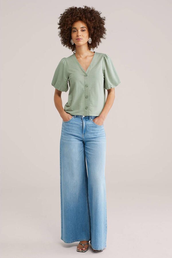 WE Fashion blouse lichtgroen - Foto 3