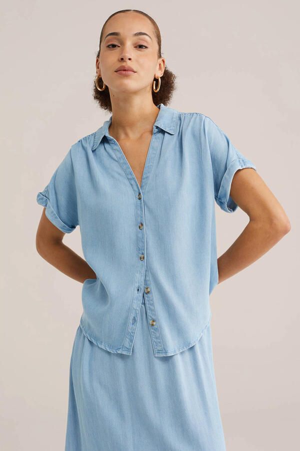 WE Fashion blouse light blue denim