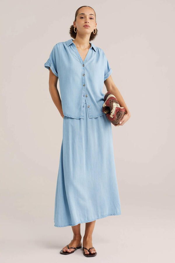 WE Fashion blouse light blue denim - Foto 2