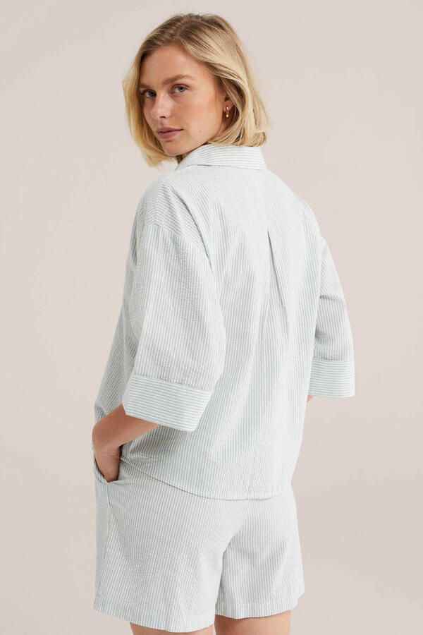 WE Fashion blouse met krijtstreep - Foto 2