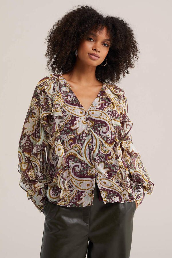 WE Fashion blouse met paisley meerkleurig