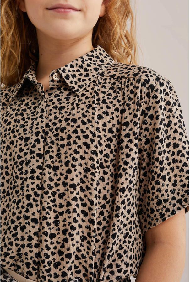 WE Fashion blouse met panterprint bruin - Foto 2