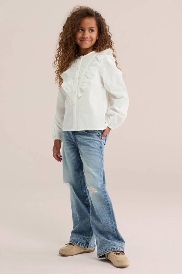 WE Fashion blouse met ruches ecru - Foto 2