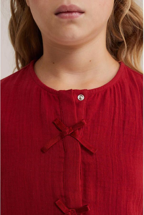 WE Fashion blouse met ruches rood - Foto 2