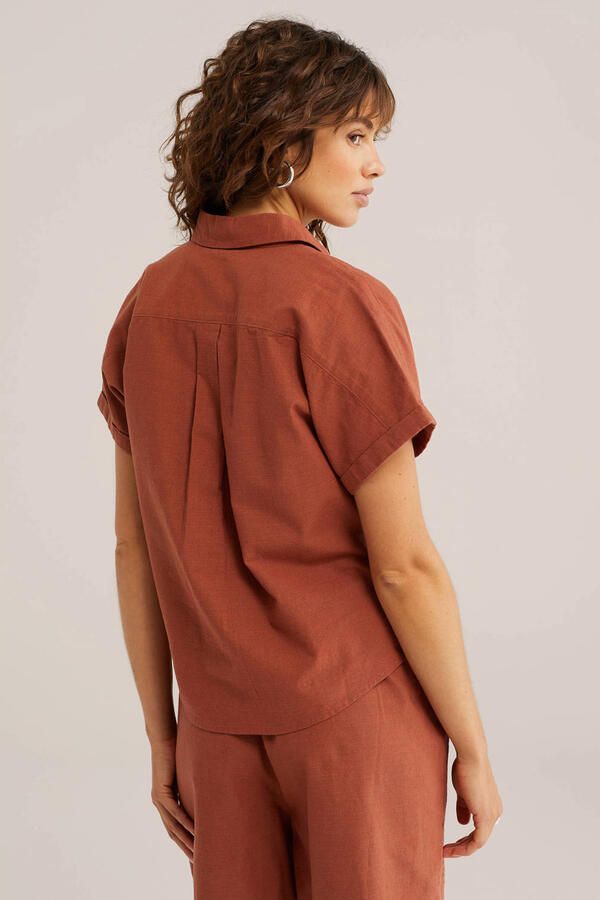 WE Fashion blouse terracotta broderie - Foto 3