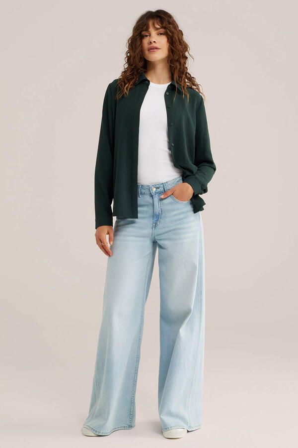 WE Fashion blouse van polyester groen - Foto 2