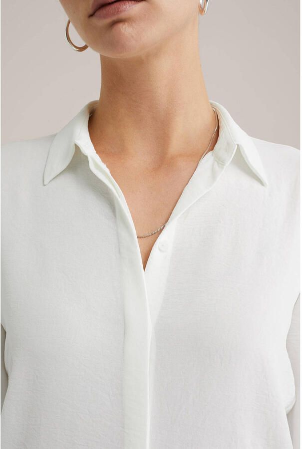 WE Fashion blouse van polyester roomwit