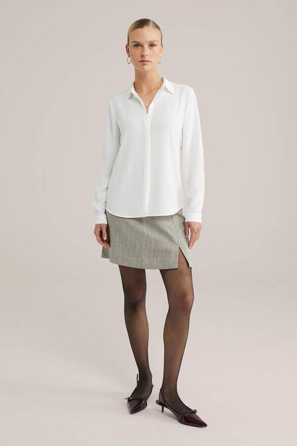 WE Fashion blouse van polyester roomwit - Foto 3