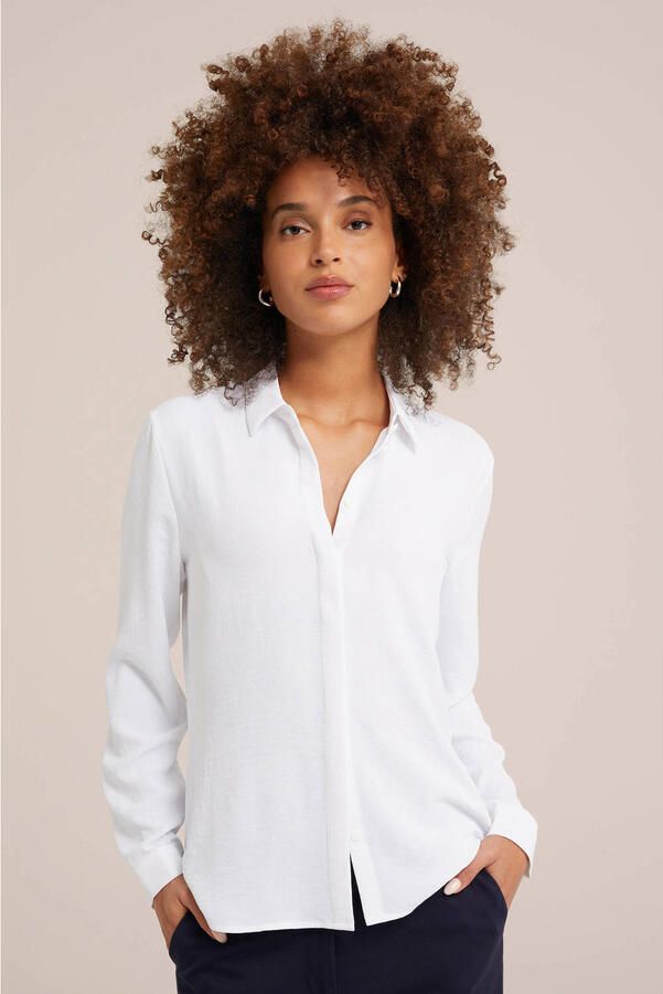 WE Fashion blouse van polyester wit