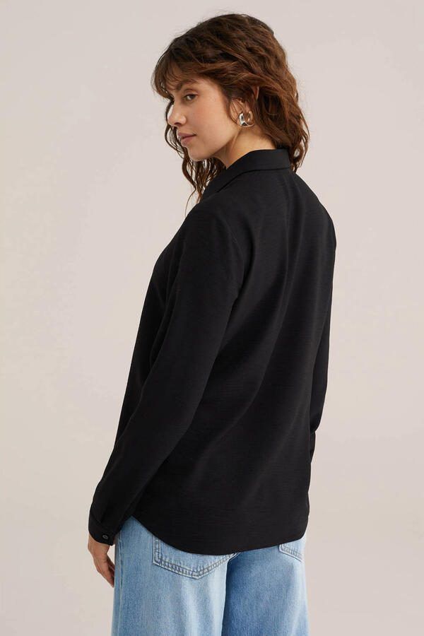 WE Fashion blouse van polyester zwart - Foto 2