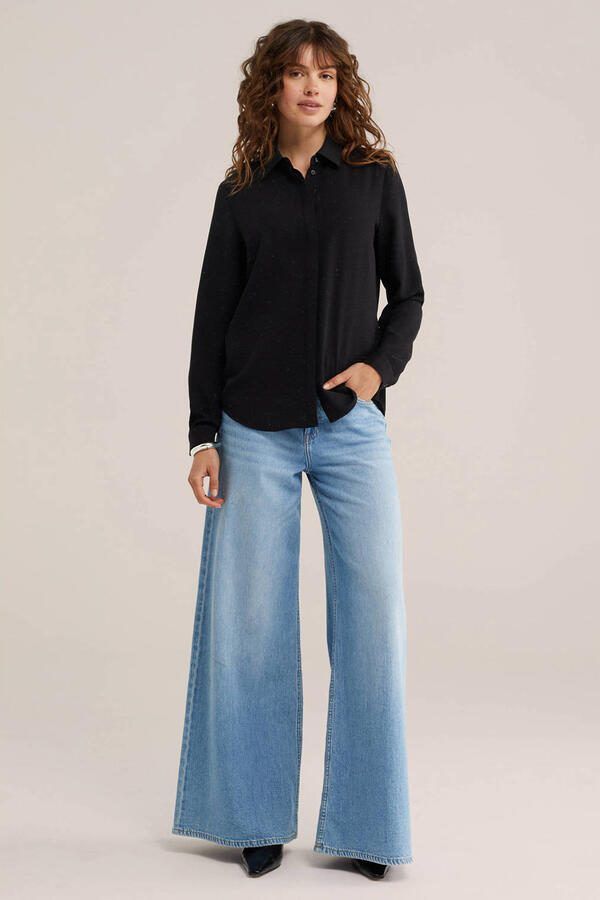 WE Fashion blouse van polyester zwart - Foto 3