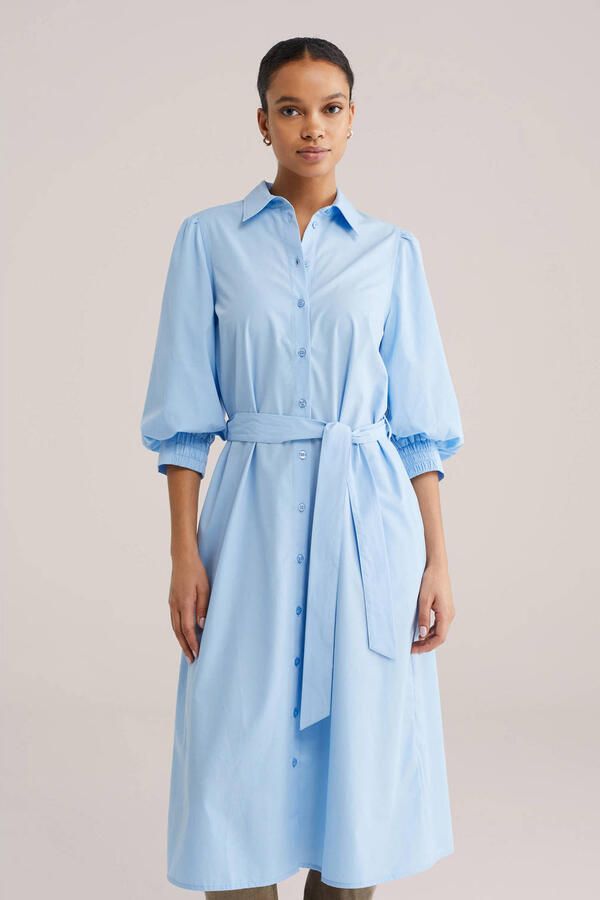 WE Fashion blousejurk lichtblauw