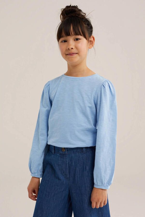 WE Fashion blousetop lichtblauw