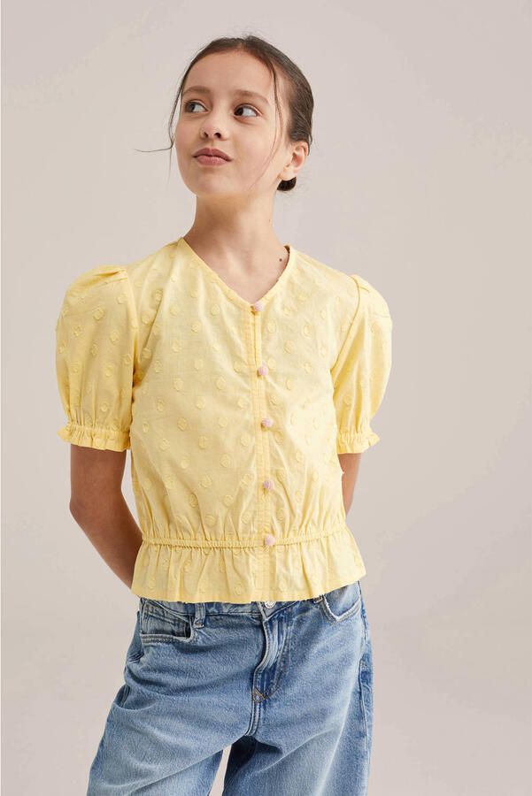 WE Fashion blousetop lichtgeel