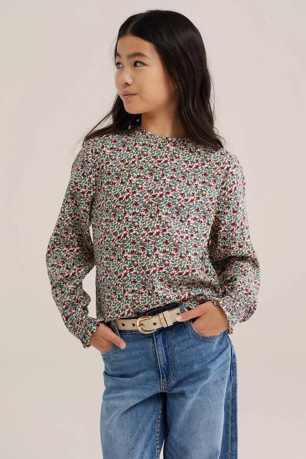 WE Fashion blousetop met print ecru