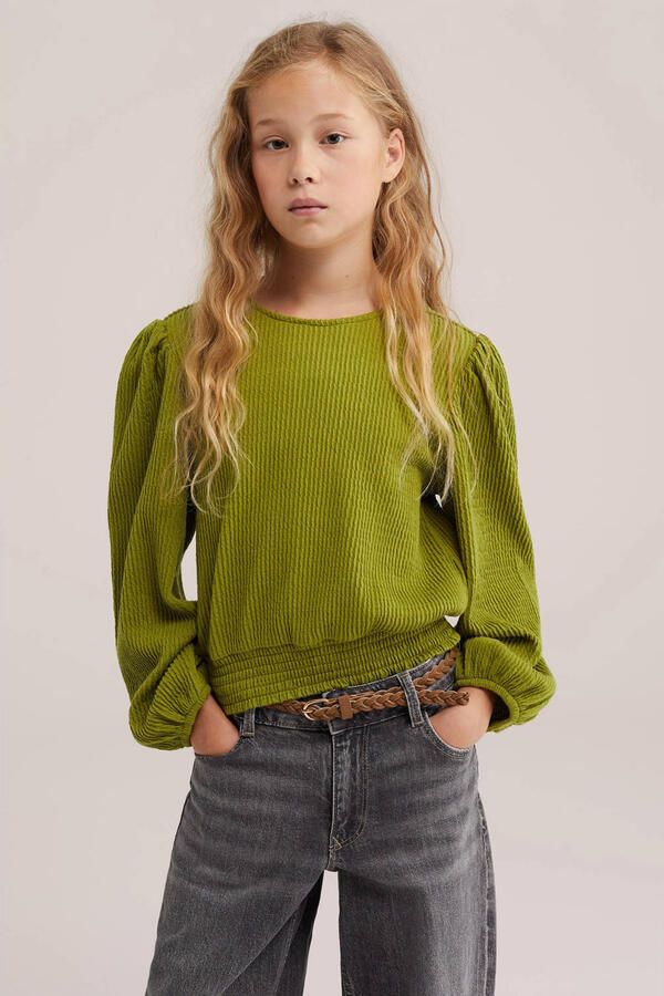 WE Fashion blousetop olijfgroen