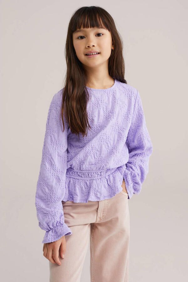 WE Fashion blousetop paars