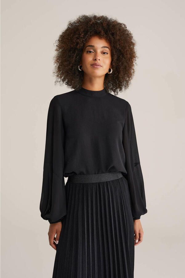 WE Fashion blousetop zwart
