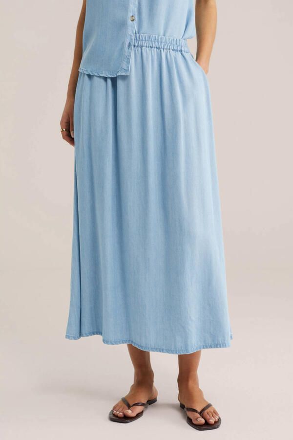 WE Fashion Blue Ridge A-lijn rok blauw - Foto 3