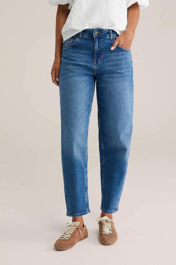 WE Fashion Blue Ridge barrel jeans dark blue denim
