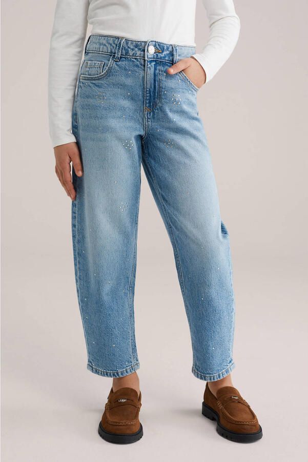 WE Fashion Blue Ridge barrel jeans medium blue denim