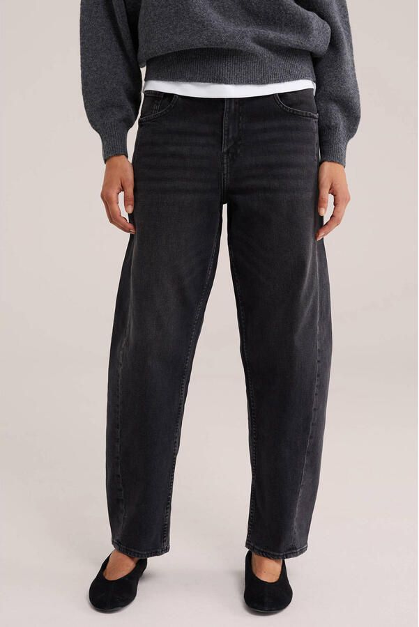WE Fashion Blue Ridge barrel jeans zwart