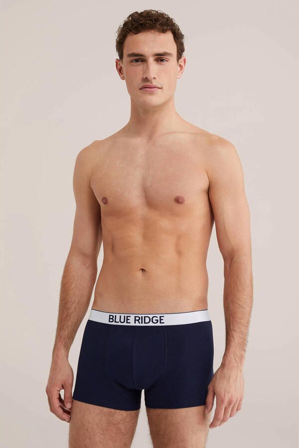 WE Fashion Blue Ridge boxershort donkerblauw