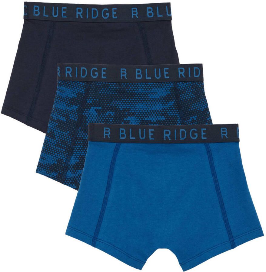 WE Fashion Blue Ridge boxershort donkerblauw (set van 3) - Foto 2