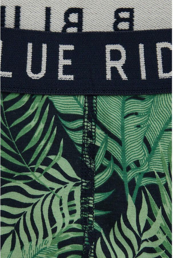 WE Fashion Blue Ridge boxershort donkerblauw blauw groen (set van 5) - Foto 2