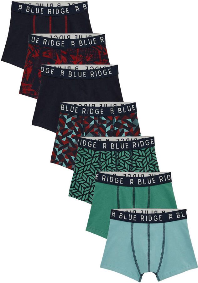WE Fashion Blue Ridge boxershort rood multicolor (set van 7)