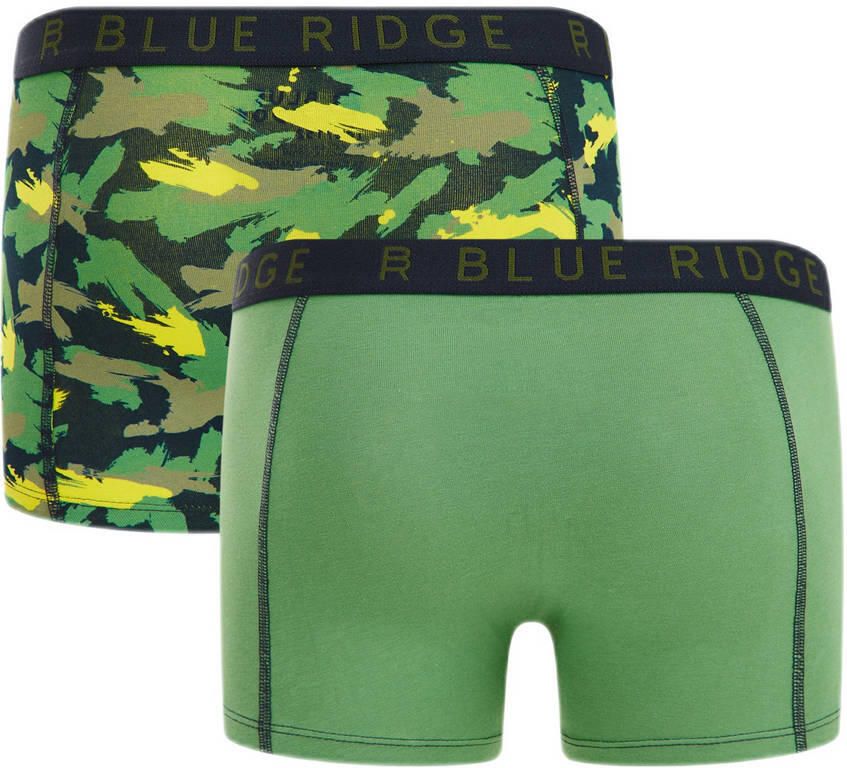 WE Fashion Blue Ridge boxershort set van 2 groen zwart Jongens Stretchkatoen 110 116 - Foto 2