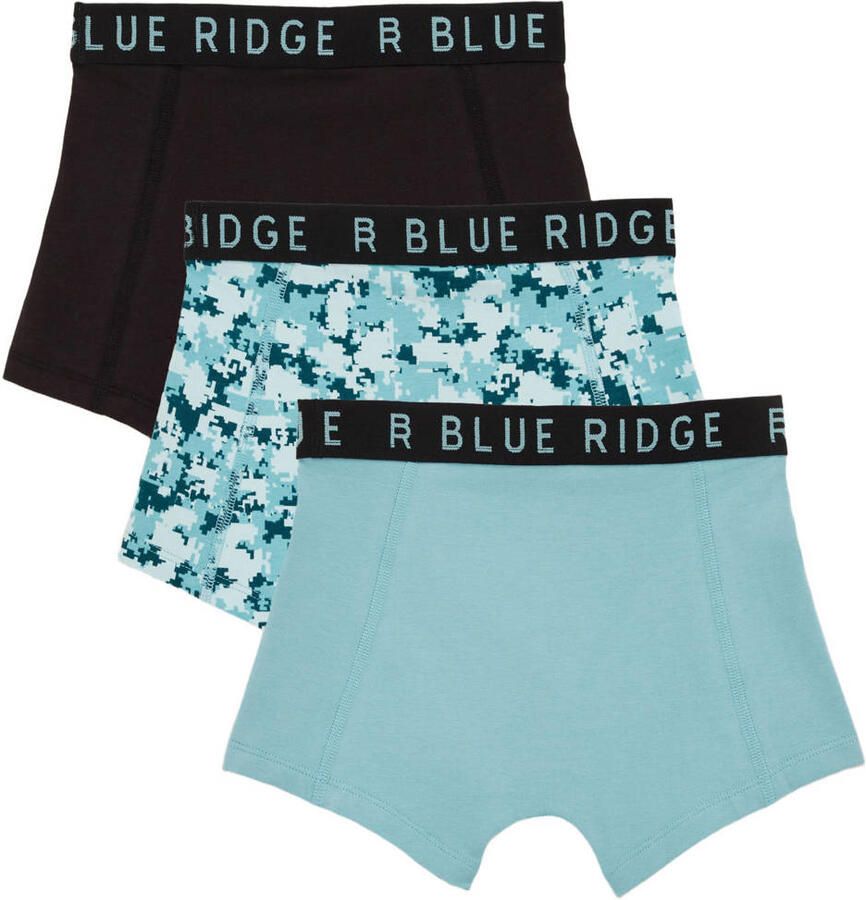 WE Fashion Blue Ridge boxershort blauw (set van 3)