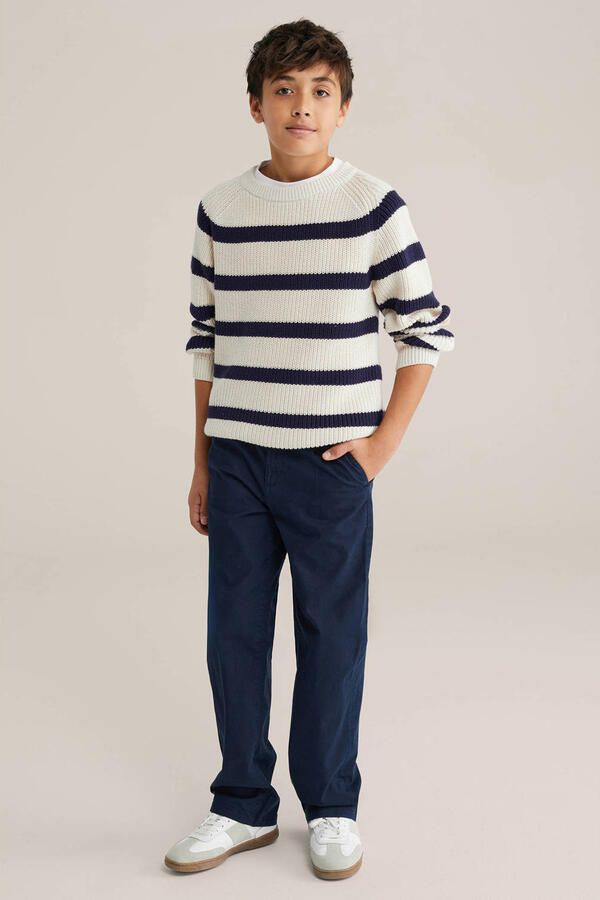 WE Fashion Blue Ridge casual broek donkerblauw - Foto 2