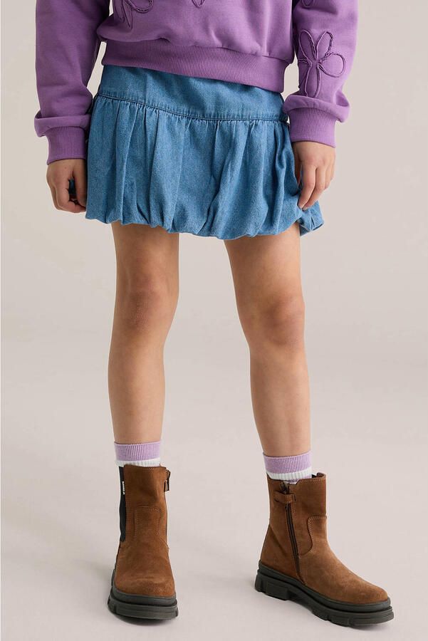 WE Fashion Blue Ridge denim ballonrok medium blue denim
