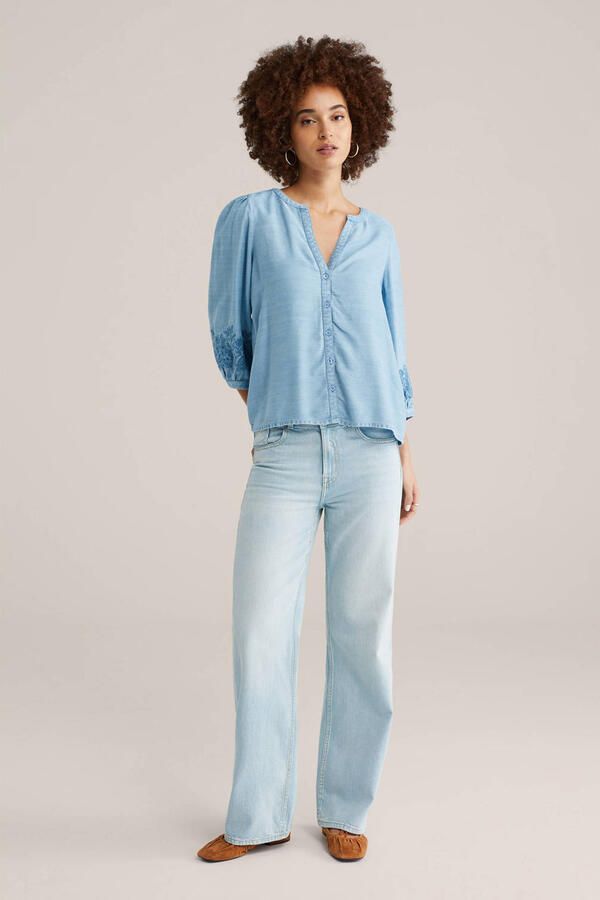 WE Fashion Blue Ridge denim blouse light blue denim - Foto 2