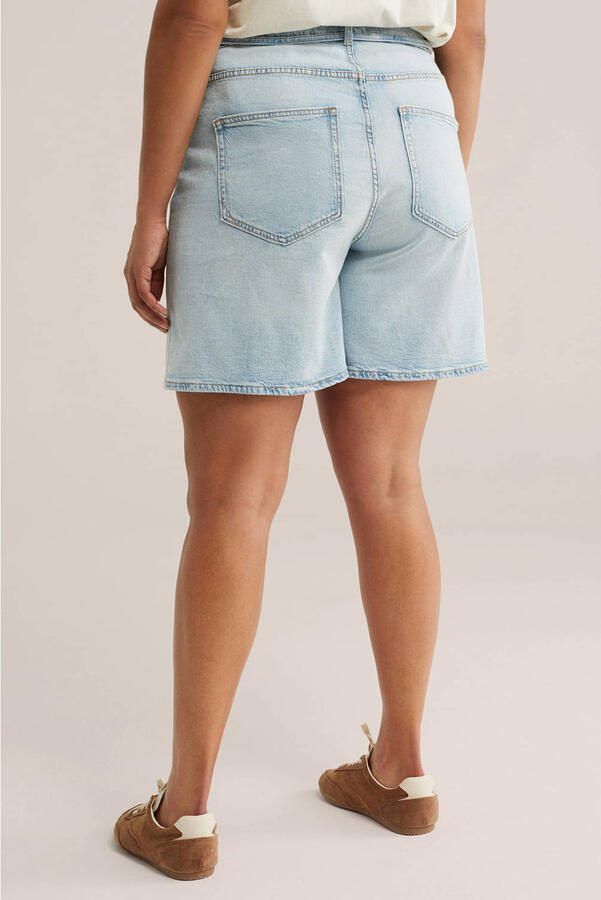 WE Fashion Blue Ridge denim regular high waist short light blue denim - Foto 3