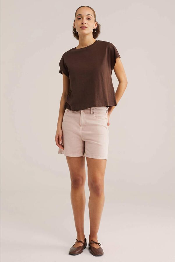 WE Fashion Blue Ridge denim regular waist short lichtroze - Foto 2