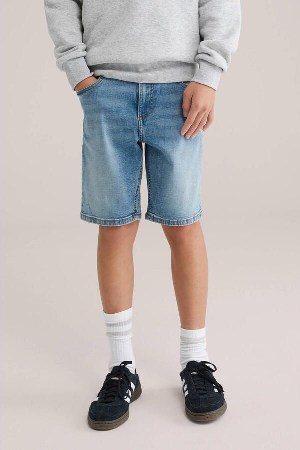WE Fashion Blue Ridge denim short light blue denim