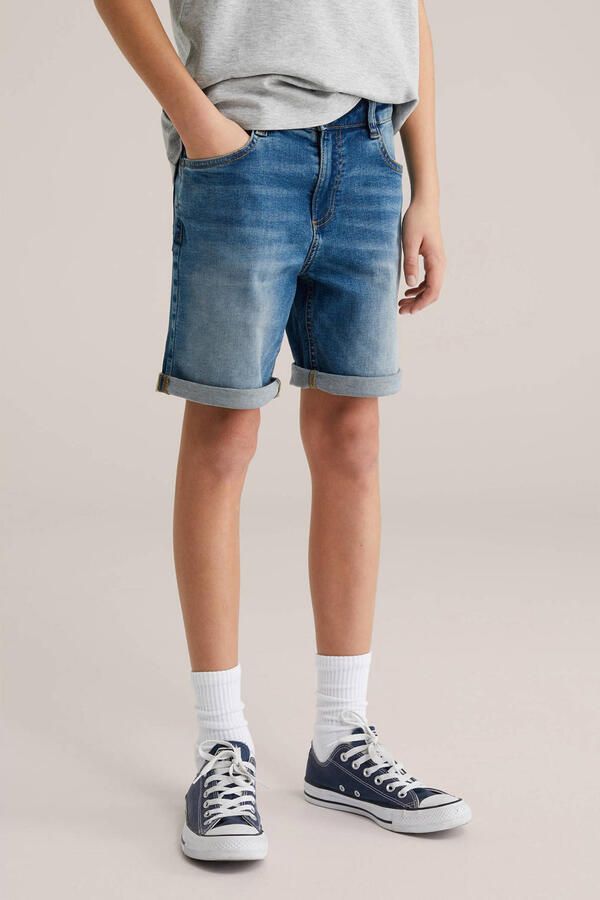 WE Fashion Blue Ridge denim short medium blue denim