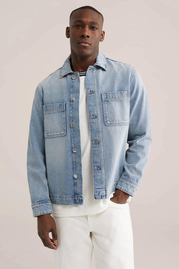 WE Fashion Blue Ridge denim spijkerjas light blue denim