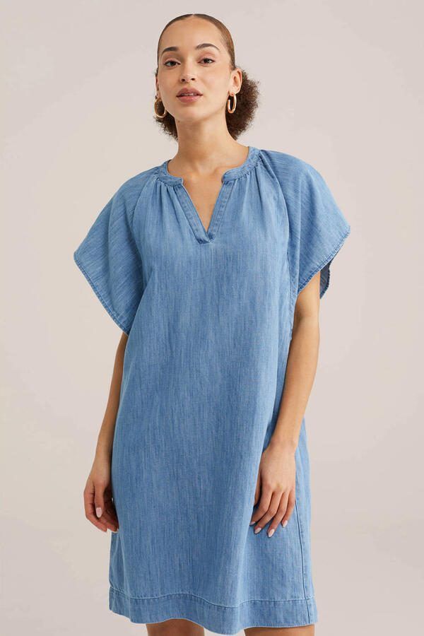 WE Fashion Blue Ridge denim spijkerjurk medium blue denim