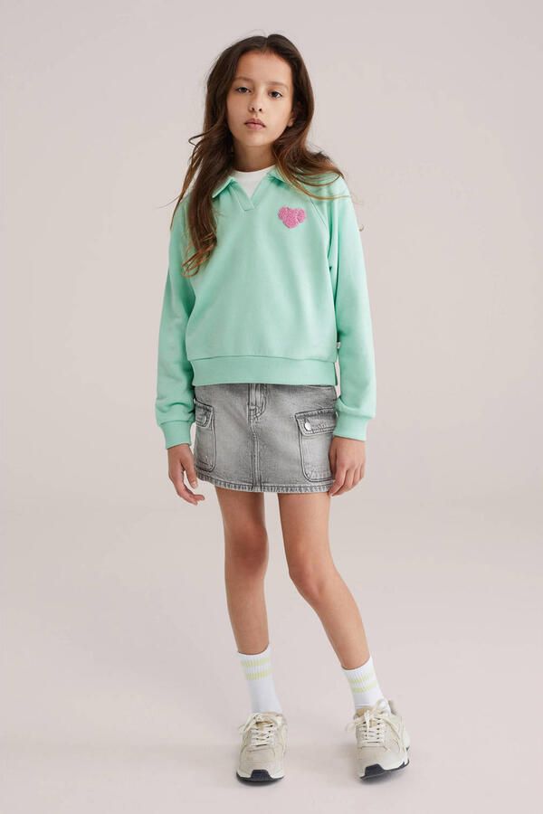 WE Fashion Blue Ridge denim spijkerrok grey denim - Foto 3