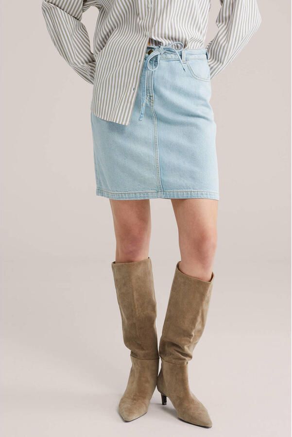 WE Fashion Blue Ridge denim spijkerrok light blue denim